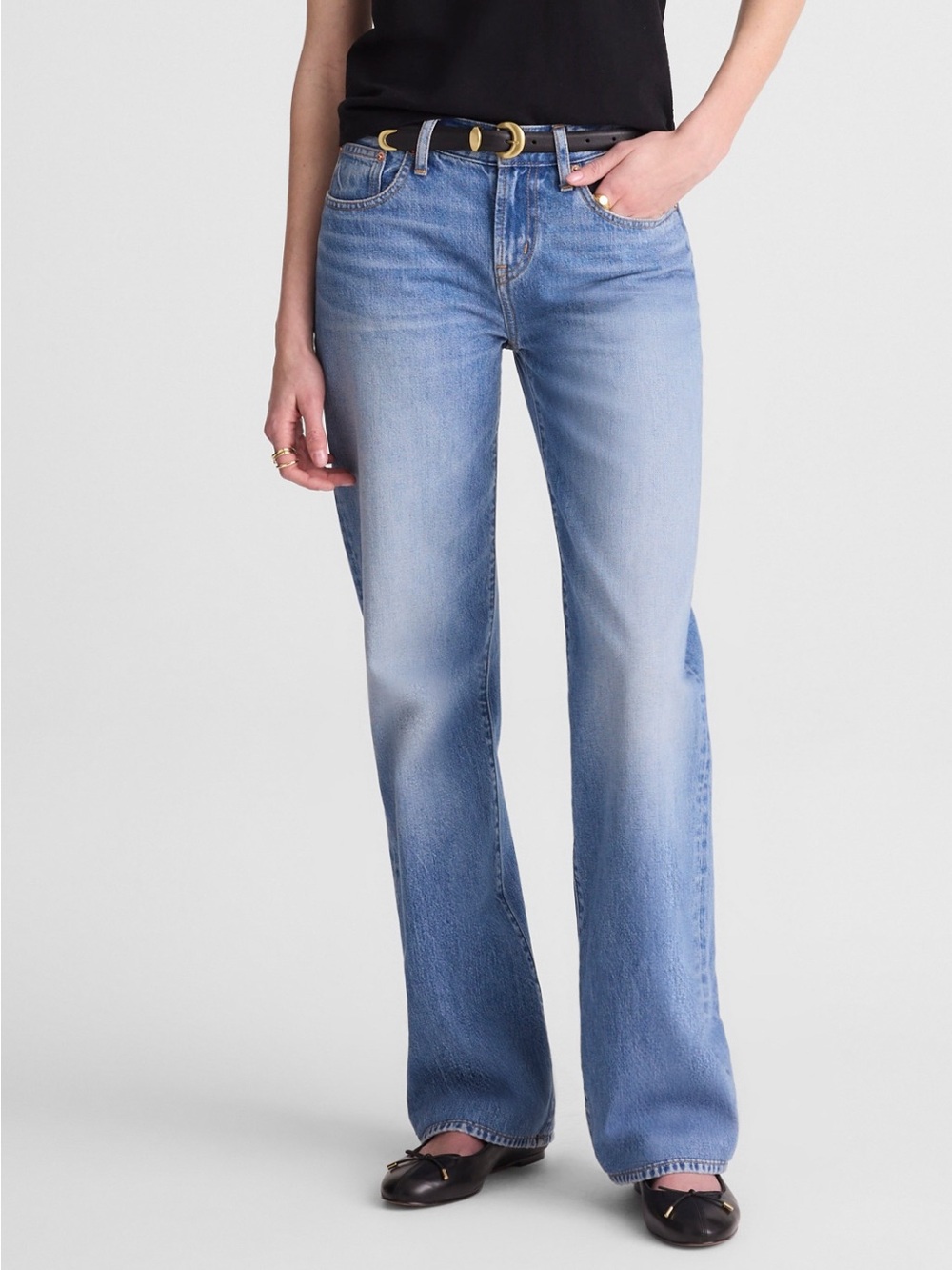 Madewell Light Midvale Wash Low-Rise Loose Jeans, Curvy 32